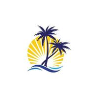 modelo de logotipo de palmeira verão