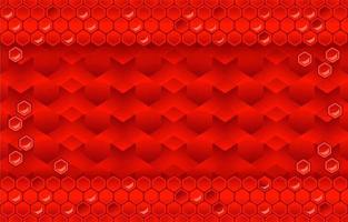 fundo vermelho com favo de mel vetor