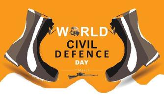 vetor ilustração mundo Civil defesa dia.