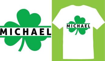 st patrick's dia Michael camiseta vetor