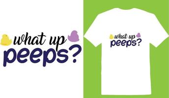 o que acima peeps camiseta vetor