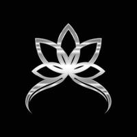 linear lótus ícone. ioga Centro spa beleza salão luxo logo.flor símbolo vetor