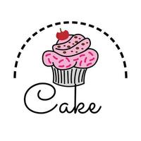 logotipo do ícone do bolo isolado no fundo branco. ícone de bolo no estilo de design moderno vetor