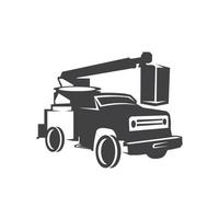 balde serviço caminhão Preto vetor conceito ícone. balde serviço caminhão plano ilustração, placa