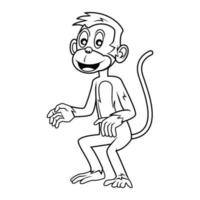 macaco ilustração em branco fundo vetor