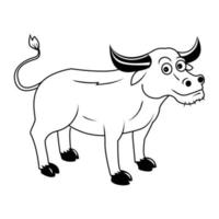 búfalo ilustração em branco fundo vetor