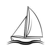 barco símbolo ilustração em branco fundo vetor