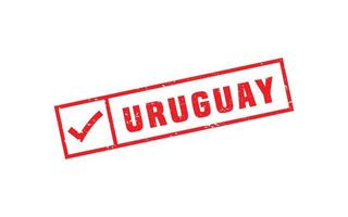 Uruguai carimbo borracha com grunge estilo em branco fundo vetor