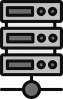 ícone de vetor de servidor de dados
