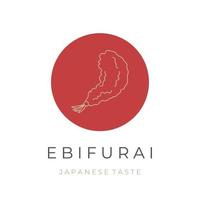 japonês ebi furai ilustração logotipo vetor