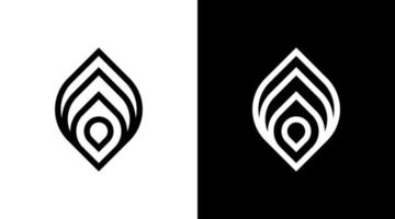 sinal e localização logotipo monograma Preto e branco ícone ilustração estilo desenhos modelos vetor