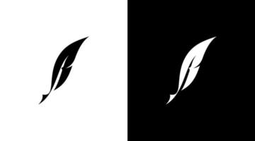 pena caneta logotipo autor monograma r carta inicial Preto e branco ícone ilustração estilo desenhos modelos vetor