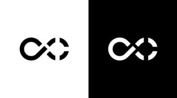 infinidade ciclo logotipo vetor monograma Preto e branco ícone ilustração estilo desenhos modelos