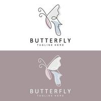 logotipo da borboleta, design animal com belas asas, animais decorativos, marcas de produtos vetor