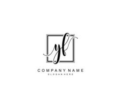monograma de beleza inicial yf e design de logotipo elegante, logotipo de caligrafia da assinatura inicial, casamento, moda, floral e botânico com modelo criativo. vetor