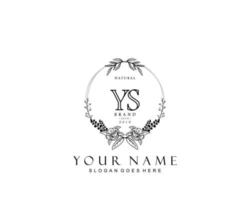 monograma de beleza inicial ys e design de logotipo elegante, logotipo de caligrafia da assinatura inicial, casamento, moda, floral e botânico com modelo criativo. vetor