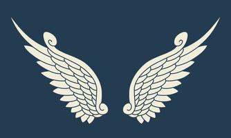 ícone de logotipo de vetor asas de anjo branco