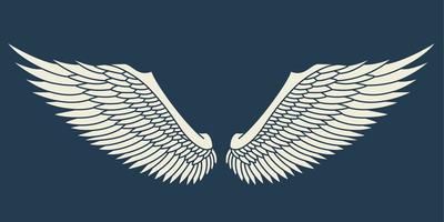 ícone de logotipo de vetor asas de anjo branco