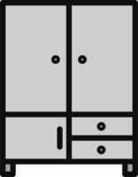 ícone de vetor de gaveta de armário