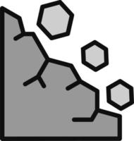 ícone de vetor de deslizamento de terra