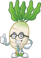 daikon desenho animado personagem estilo vetor