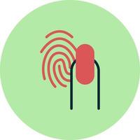 ícone de vetor de identificação de toque
