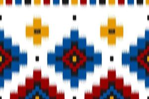 arte de padrão tribal étnica bonita. padrão sem emenda de ikat étnico. estilo americano e mexicano. vetor