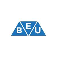 ebu triângulo forma logotipo Projeto em branco fundo. ebu criativo iniciais carta logotipo concept.ebu triângulo forma logotipo Projeto em branco fundo. ebu criativo iniciais carta logotipo conceito. vetor