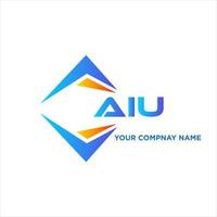 aiu abstrato tecnologia logotipo Projeto em branco fundo. aiu criativo iniciais carta logotipo conceito. vetor