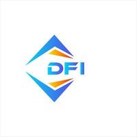 dfi abstrato tecnologia logotipo Projeto em branco fundo. dfi criativo iniciais carta logotipo conceito. vetor