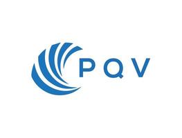 pqv carta logotipo Projeto em branco fundo. pqv criativo círculo carta logotipo conceito. pqv carta Projeto. vetor