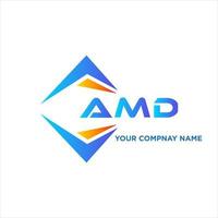 amd abstrato tecnologia logotipo Projeto em branco fundo. amd criativo iniciais carta logotipo conceito. vetor