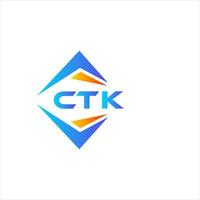 ctk abstrato tecnologia logotipo Projeto em branco fundo. ctk criativo iniciais carta logotipo conceito. vetor