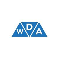 dwa triângulo forma logotipo Projeto em branco fundo. dwa criativo iniciais carta logotipo concept.dwa triângulo forma logotipo Projeto em branco fundo. dwa criativo iniciais carta logotipo conceito. vetor