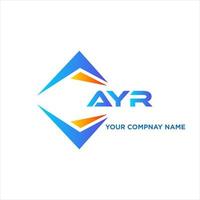 ayr abstrato tecnologia logotipo Projeto em branco fundo. ayr criativo iniciais carta logotipo conceito. vetor