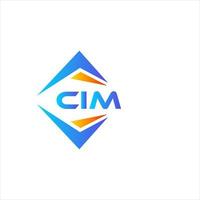 cim abstrato tecnologia logotipo Projeto em branco fundo. cim criativo iniciais carta logotipo conceito. vetor