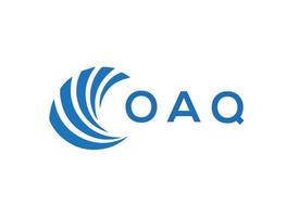 oaq carta logotipo Projeto em branco fundo. oaq criativo círculo carta logotipo conceito. oaq carta Projeto. vetor