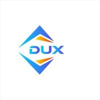 dux abstrato tecnologia logotipo Projeto em branco fundo. dux criativo iniciais carta logotipo conceito. vetor