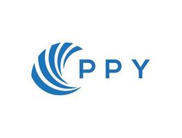 ppy carta logotipo Projeto em branco fundo. ppy criativo círculo carta logotipo conceito. ppy carta Projeto. vetor