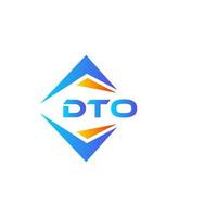 dto abstrato tecnologia logotipo Projeto em branco fundo. dto criativo iniciais carta logotipo conceito. vetor