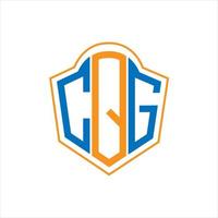cqg abstrato monograma escudo logotipo Projeto em branco fundo. cqg criativo iniciais carta logotipo. vetor