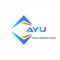 ayu abstrato tecnologia logotipo Projeto em branco fundo. ayu criativo iniciais carta logotipo conceito. vetor