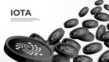 iota miota criptomoeda conceito bandeira fundo. vetor