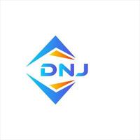 dnj abstrato tecnologia logotipo Projeto em branco fundo. dnj criativo iniciais carta logotipo conceito. vetor