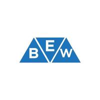 ebw triângulo forma logotipo Projeto em branco fundo. ebw criativo iniciais carta logotipo conceito. vetor