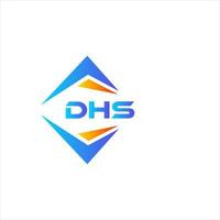 dhs abstrato tecnologia logotipo Projeto em branco fundo. dhs criativo iniciais carta logotipo conceito. vetor