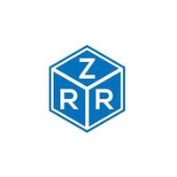 design de logotipo de carta zrr em fundo branco. conceito de logotipo de letra de iniciais criativas zrr. design de letra zrr. vetor
