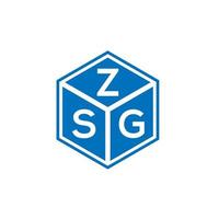 design de logotipo de letra zsg em fundo branco. conceito de logotipo de letra de iniciais criativas zsg. design de letra zsg. vetor