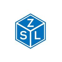 design de logotipo de carta zsl em fundo branco. conceito de logotipo de letra de iniciais criativas zsl. design de letra zsl. vetor