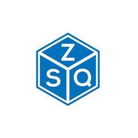 design de logotipo de letra zsq em fundo branco. conceito de logotipo de letra de iniciais criativas zsq. design de letra zsq. vetor